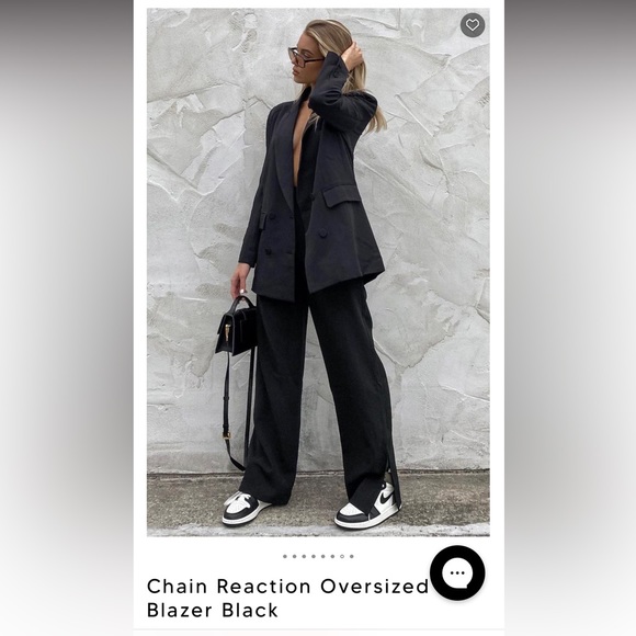 Chain Reaction Oversized Blazer Black - Picture 4 of 6